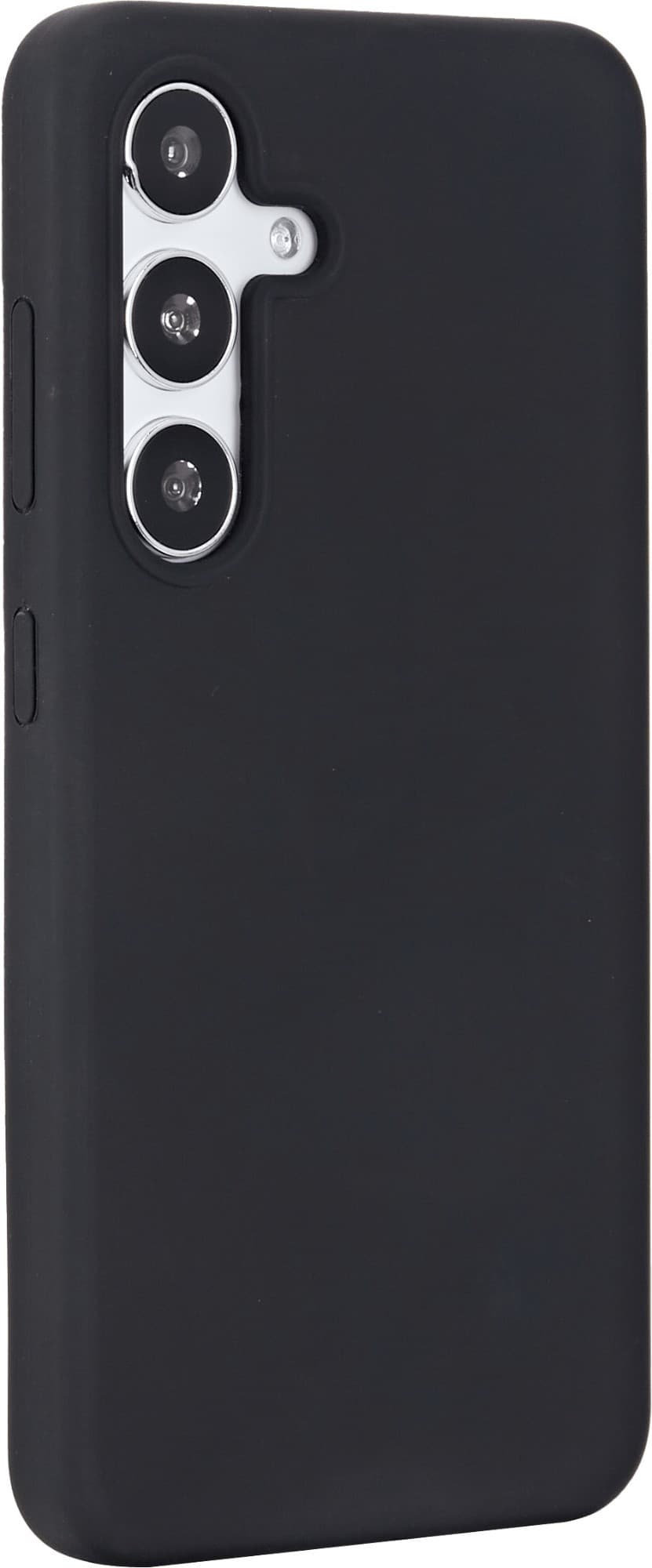 Black mobile phone case designed for 15.8 cm (6.2") devices, featuring a smooth matte finish and cutouts for camera lenses and buttons.