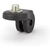 Black Exposure action camera bracket light mount with threaded metal screw and dual slot attachment.