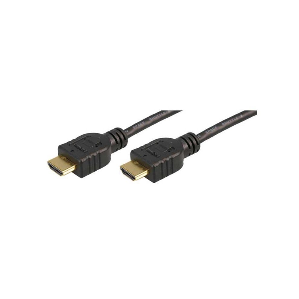 15m high-speed HDMI 2.0 cable with Ethernet, featuring durable black plastic connectors and a flexible black cable, designed for M-M connections.