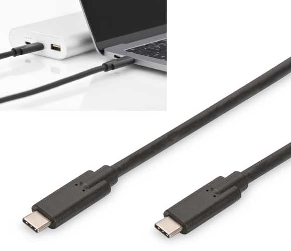 Black USB C to USB C data sync and charge cable, 2 meters long, supports 5GB data transfer and 60W power delivery, featuring durable connectors and a flexible design.