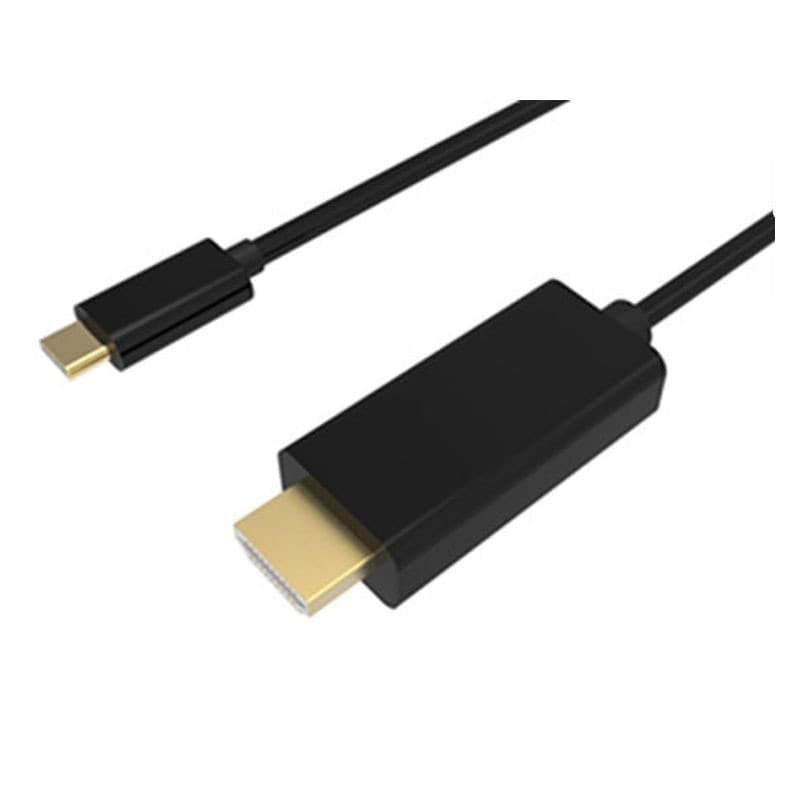 Black FDL 3m USB Type C to HDMI 2.0 cable with gold-plated connectors, featuring a USB Type C connector on one end and an HDMI connector on the other.