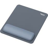 Gray Fellowes mouse pad with ergonomic wrist rest and antibacterial protection, featuring a smooth marine finish.