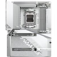 GIGABYTE B850 AORUS STEALTH ICE Motherboard, silver with heatsinks, multiple PCIe slots, RAM slots, and CPU socket.