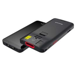 Black protective case for Honeywell CT30P-PB-XP handheld mobile computer, featuring a red accent, cutouts for ports, and a textured grip for enhanced durability.