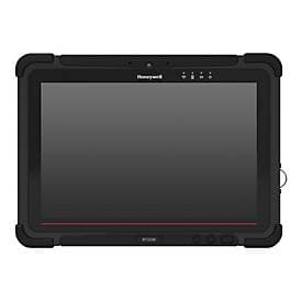 Honeywell RT10W tablet with a 10-inch screen, featuring a rugged black exterior, Intel® Pentium® processor, and 128 GB storage capacity.
