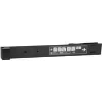 Black HP 827A LaserJet toner cartridge with instruction label and arrow on the side.