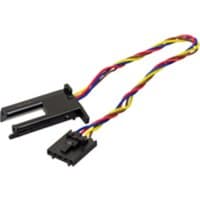 Black HP printer sensor with multicolored twisted wires and connector plug.