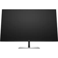 HP E32k G5 4K USB-C Monitor, sleek black screen, thin bezels, silver stand, minimalist design.