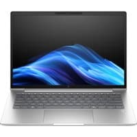 Silver HP EliteBook laptop, 14" display, slim design, backlit keyboard, Ryzen 5, 16GB RAM, 512GB SSD, Windows 11 Pro.