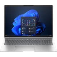 Silver HP EliteBook 660 G11 laptop with 16-inch display, sleek design, and visible Windows interface on screen.