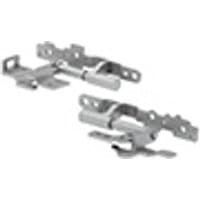 HP N12501-001 laptop hinge, silver metal with mounting brackets and cylindrical pivot points.