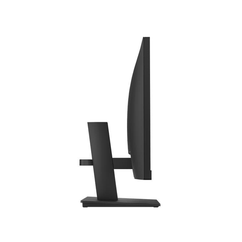 Sleek black HP Series 3 Pro 21.5-inch FHD monitor with a minimalist design, featuring a sturdy stand and slim profile, ideal for modern workspaces.