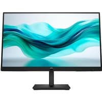 HP Series 3 Pro 322pf 22" IPS monitor, slim black bezel, sleek stand, displaying teal wave pattern on screen.