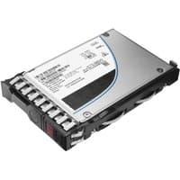 HPE 1.92TB SSD with silver casing, black and red latch, and label detailing specifications, designed for SFF server use.