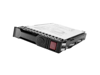 HPE 300GB 2.5" 12G SAS internal hard drive with a black metal casing, featuring a red release button and labeled specifications on the top.