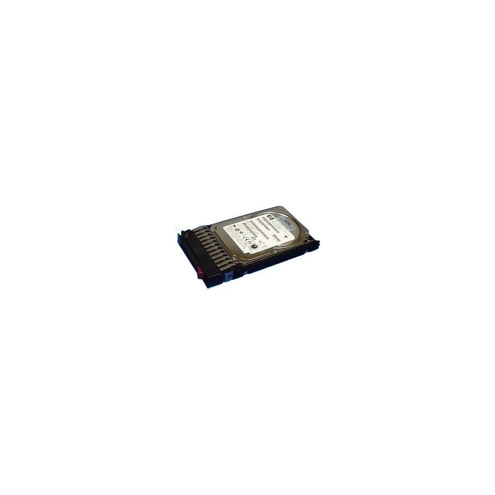HPE 36GB 10K RPM 2.5-inch single port hot plug SAS hard drive with a metallic casing and labeled specifications on the top surface.