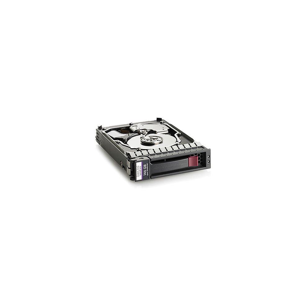 HPE 375868-B21 internal hard drive with a sleek black metal casing, featuring a 36 GB capacity, 15000 RPM speed, and 3.5" SAS interface for high-performance storage.