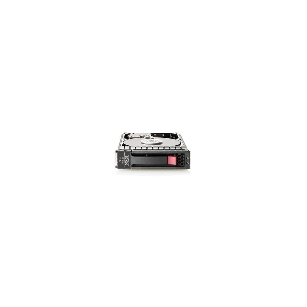 HPE 500GB SATA internal hard drive with a 3.5-inch form factor, featuring a black metal casing, hot plug capability, and a 7200 RPM speed.
