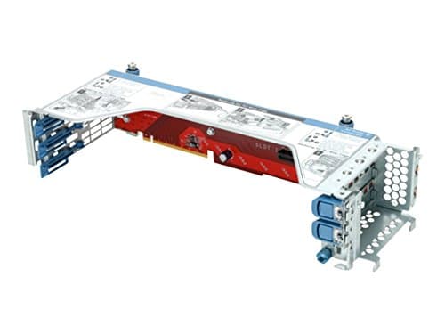 HPE 653206-B21 PCIe interface card features a metallic silver and blue design with multiple ports and ventilation slots, designed for internal use in servers.