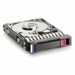 HPE 72GB 3.5" internal hard drive with a sleek black casing, silver metal components, and a vibrant purple and red release latch for easy installation.