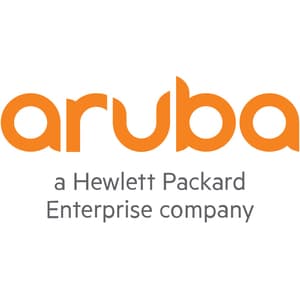 HPE Aruba Networking logo featuring the word "aruba" in orange with "a Hewlett Packard Enterprise company" in gray below, set against a white background.
