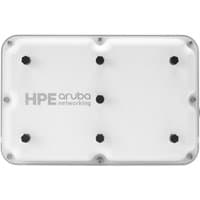 White rectangular HPE Aruba Networking AP-764 with eight black connectors and logo on the front.
