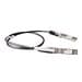 Black 2-foot HPE X240 Direct Attach Cable with SFP+ connectors on both ends, designed for high-speed network connections.