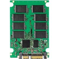 Green HPE Compute XD SSD with black memory chips and gold connectors, rectangular E1.S form factor.