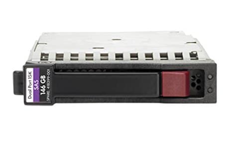 HPE M6625 600GB 6G SAS 10K RPM SFF dual port hard drive, featuring a sleek black casing with a purple and red label, designed for 2.5-inch drive bays.