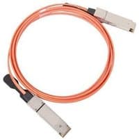 Orange HPE Networking Comware 400G QSFP-DD to QSFP-DD 5m active optical cable with silver connectors.