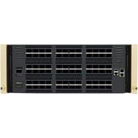 HPE NVIDIA InfiniBand XDR 144-port OSFP connector, black with multiple slots and two silver ports on the right.