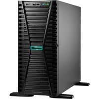Black HPE ProLiant ML110 Gen11 tower server with vented front panel and green LED indicator.