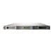 Silver metal rack-mounted tape autoloader with a sleek design, featuring multiple front panel ports and a digital display for operation status.