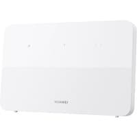 White Huawei 4G CPE 5 wireless router with smooth rectangular design, dual-band, and LED indicators.