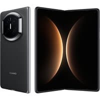 Huawei Mate X7 foldable smartphone, 8-inch display, dual SIM, black finish, circular rear camera module, USB Type-C port.