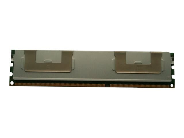 Silver and green Hypertec 4 GB DDR3 memory module, featuring two metal heat spreaders and gold contact pins along the bottom edge.