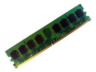 Green circuit board memory module with eight black chips, gold connectors at the bottom, labeled "Hypertec 1GB PC2-5300 DDR 667 MHz."