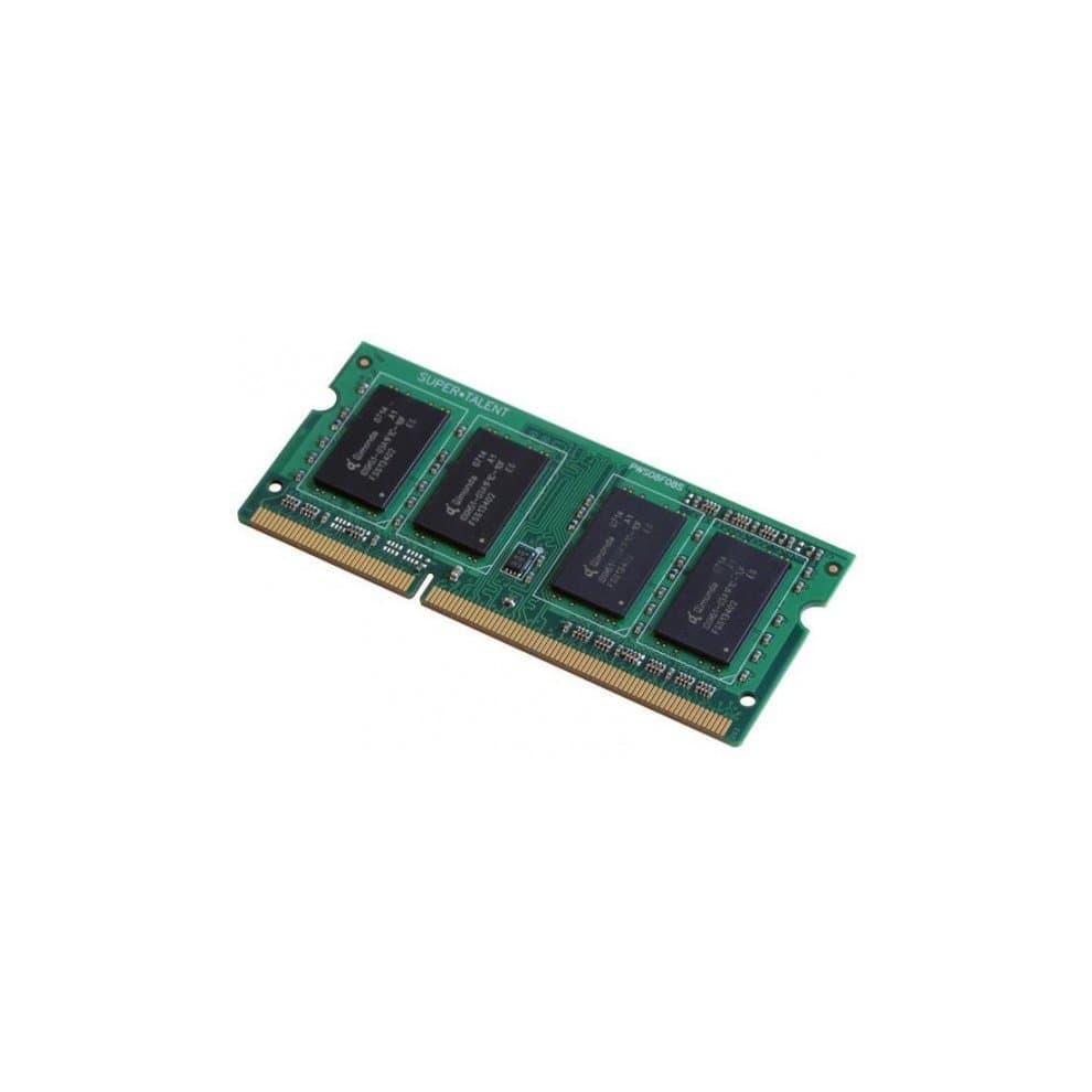 Green circuit board memory module with four black chips, featuring a gold connector edge, labeled "Hypertec HYMDL4504G," and specifications for 4 GB DDR3 1333 MHz.