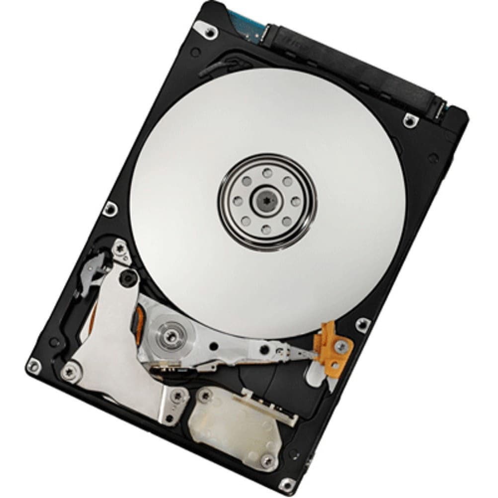 IBM 43X0808 internal hard drive features a sleek black casing, a shiny silver disk, and intricate metal components, designed for 300 GB storage and 15000 RPM speed in a 3.5" SAS format.