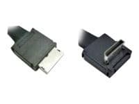 Black 0.8-meter Intel AXXCBL800CVCR Serial Attached SCSI (SAS) cable featuring sturdy connectors with a smooth finish and a compact design for reliable data transmission.