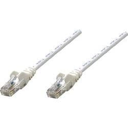 White Intellinet Cat6 network patch cable, 3 meters long, made of copper with S/FTP shielding, featuring clear connectors on both ends.