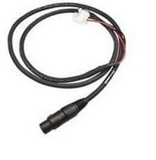 Black power cable with a circular connector and two exposed wires, designed for use with Intermec devices, featuring durable insulation and a flexible design.