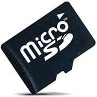 Black Intermec 1 GB MicroSD memory card with white MicroSD logo and angled edge design.