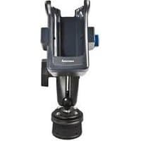 Black Intermec mobile device dock station with cradle design, adjustable mount, and sturdy base.