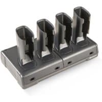 Black Intermec DX2A28820 mobile device charger with four vertical slots on a rectangular base.