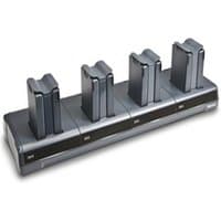Gray Intermec DX4A2AAAA00 battery charger with four charging slots for label printer batteries.