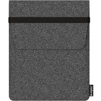 Black Jabra Evolve2 75 carry case with textured fabric, flap closure, and small logo tag on the bottom corner.