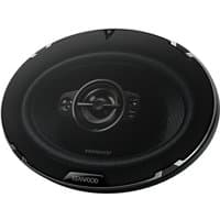 Kenwood KFC-PS6997 oval 5-way car speaker, black with silver accents, central tweeter, 750W power.