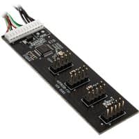 Black Kolink USB 2.0 hub card with multiple pin connectors and attached 60cm USB and Molex cables.