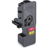 Black Kyocera TK-5240M toner cartridge with magenta label and gear details on the side.